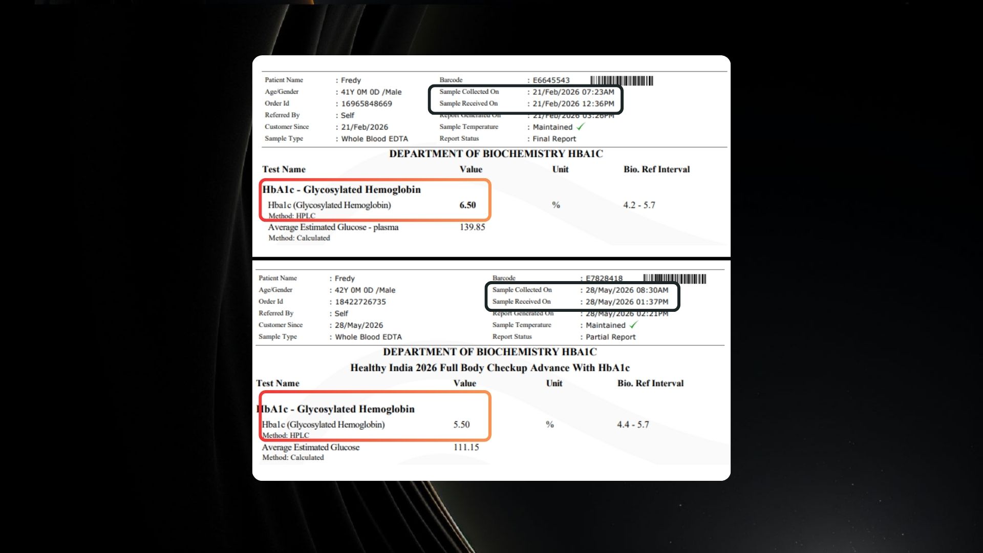 Fredy - bloodwork proof